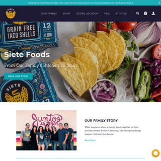 Siete Family Foods | Amazing Grain-Free Tortillas and Tortilla Chips