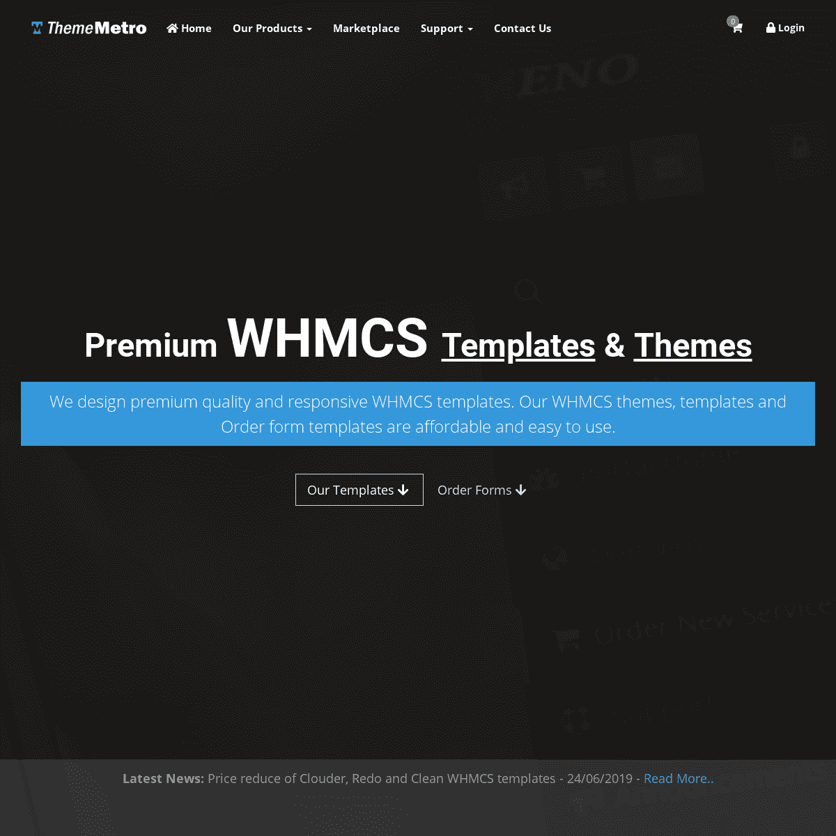 Premium WHMCS Templates & Themes - ThemeMetro