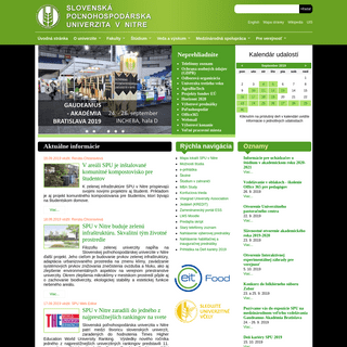 Úvodná stránka - Slovenská poľnohospodárska univerzita v Nitre