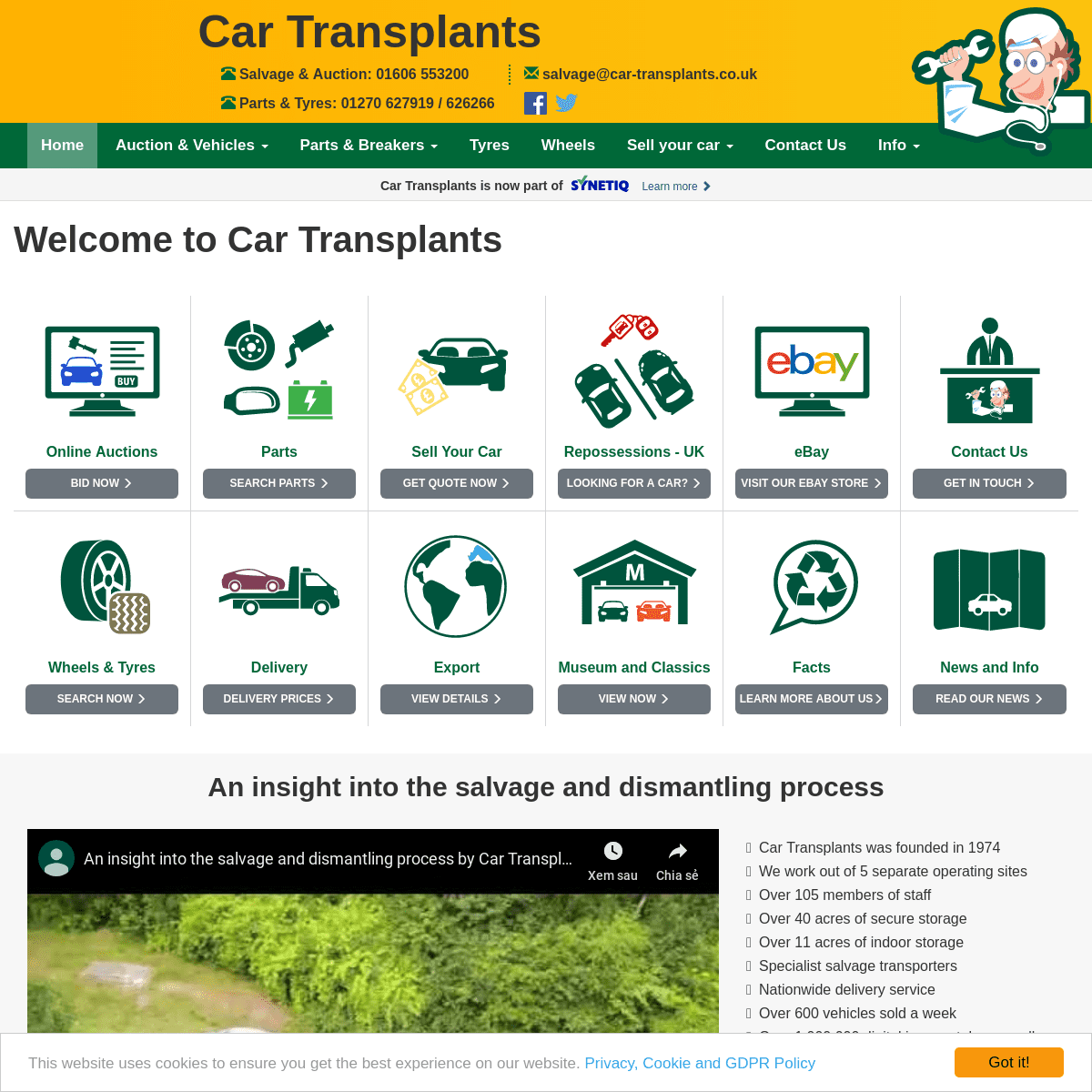 Used Parts, Car Breakers, Car Disposal - Car Transplants, UK