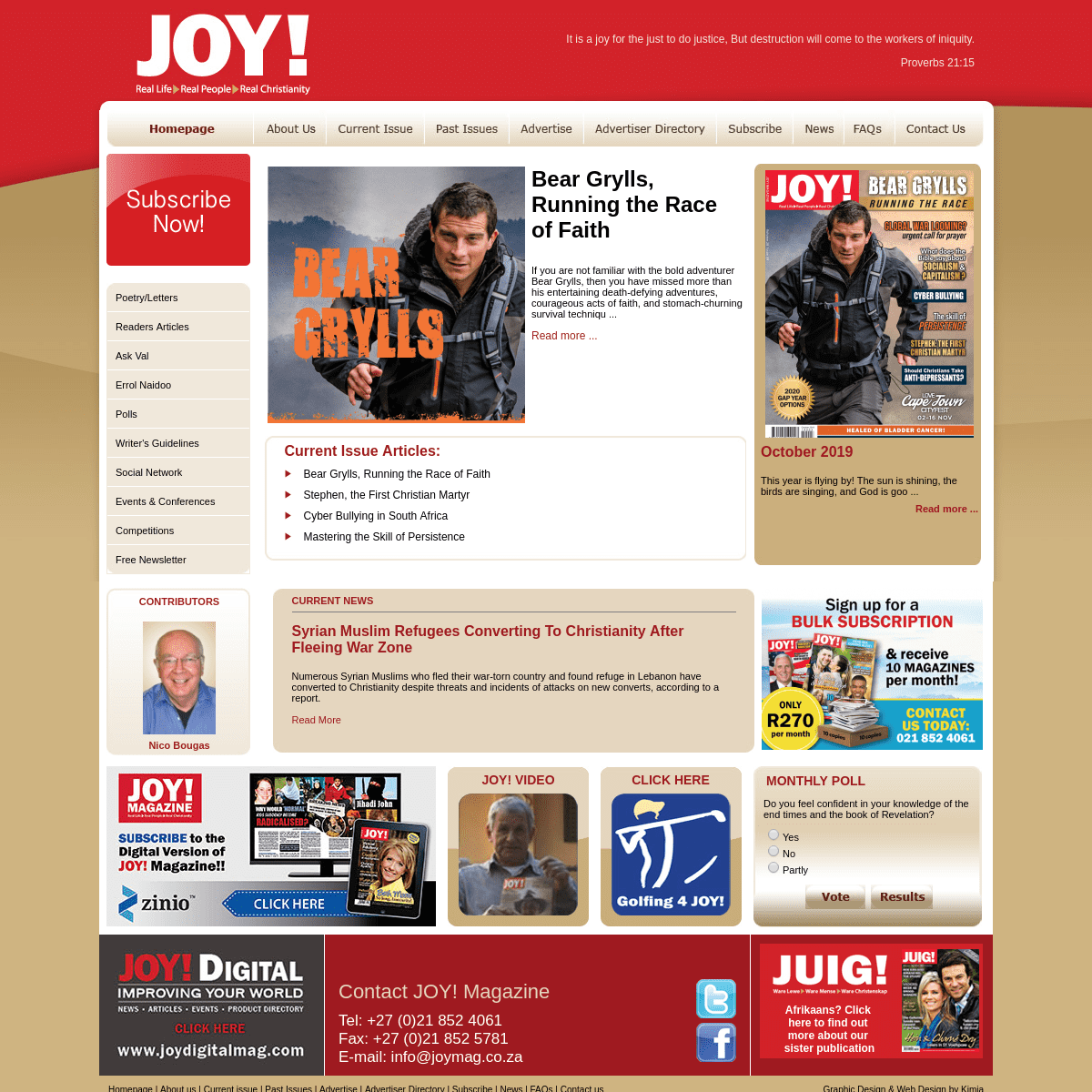 JOY Magazine | Christian Family Living  | Online Christian Magazine | Christian News | Jesus Christ 