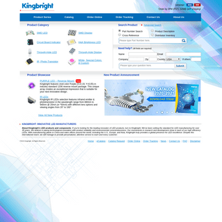 Kingbright USA LED Components Manufacturers