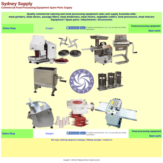Sydney Supply | Commercial Food Processing Equipment Spare Parts Supply