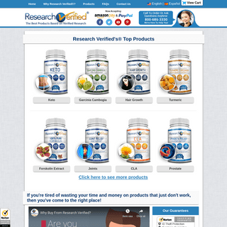 Research Verified - A Leader In Health Supplements