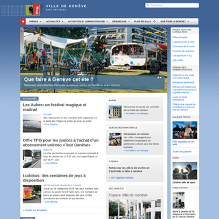  Page d'accueil - Ville de Genève - Site officiel