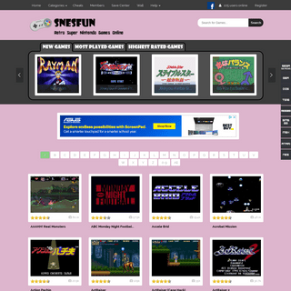 SNESFUN Play Retro Super Nintendo / SNES / Super Famicom games online in your web browser free