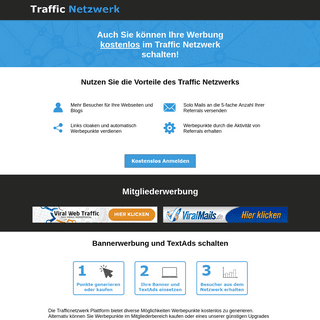 Traffic Netzwerk - Kostenlos Werbung schalten