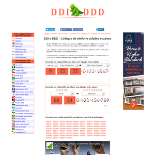 DDI e DDD - Códigos de telefone Brasil para cidades e paises