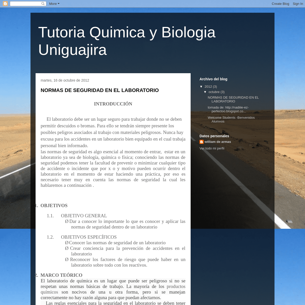 Tutoria Quimica y Biologia Uniguajira