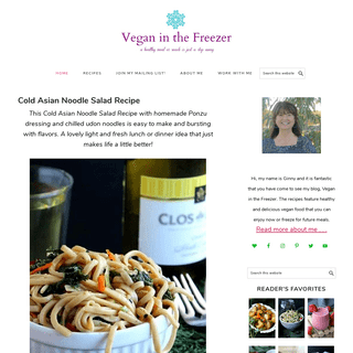 Healthy & Delicious Vegan Friendly Recipes - Vegan in the Freezer