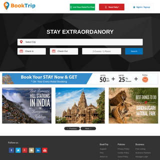 A complete backup of booktrip.co.in