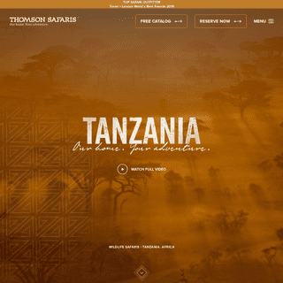 Thomson Safaris – Our Home. Your Adventure. – Tanzania, Africa