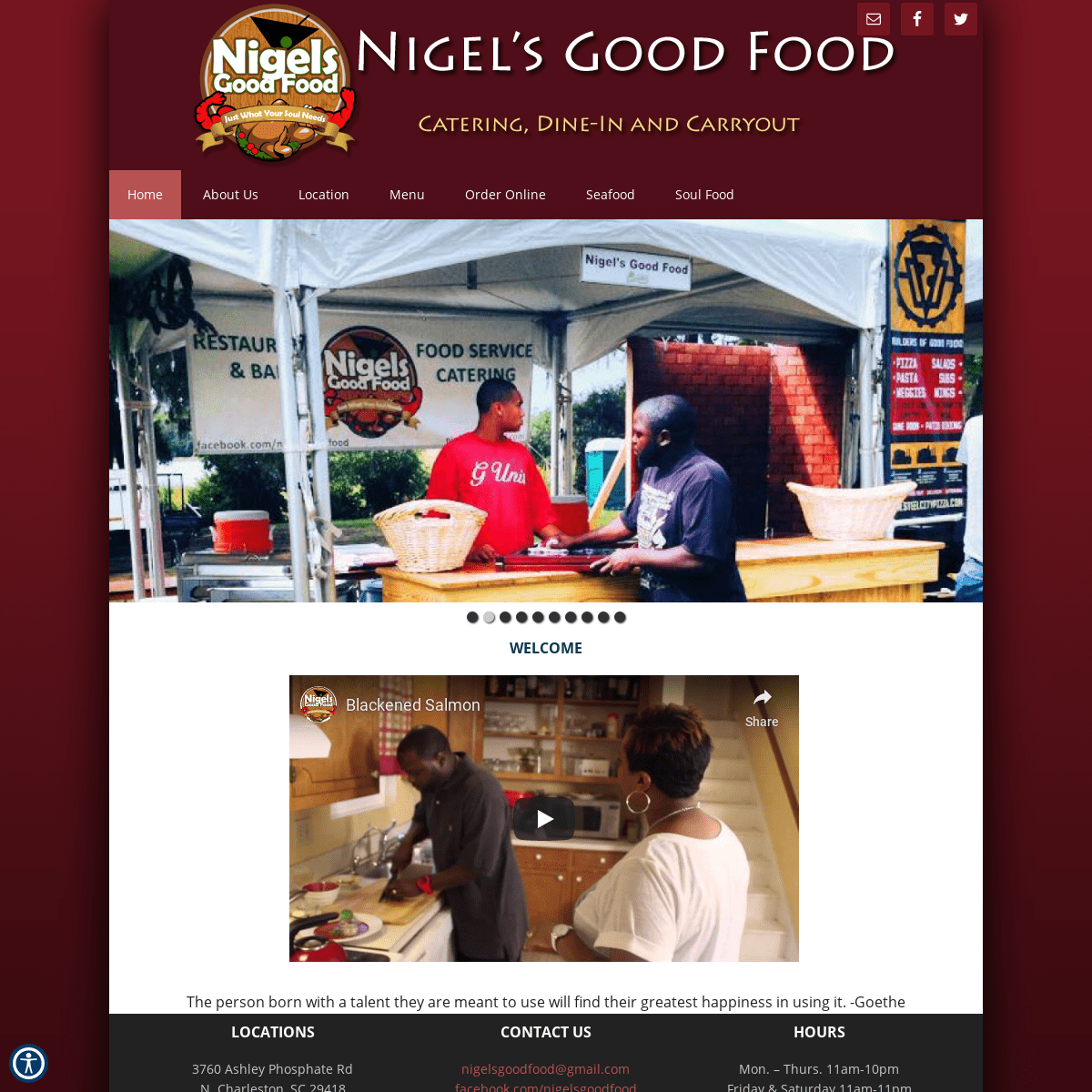 Nigel's Good Food – Just what your soul needs