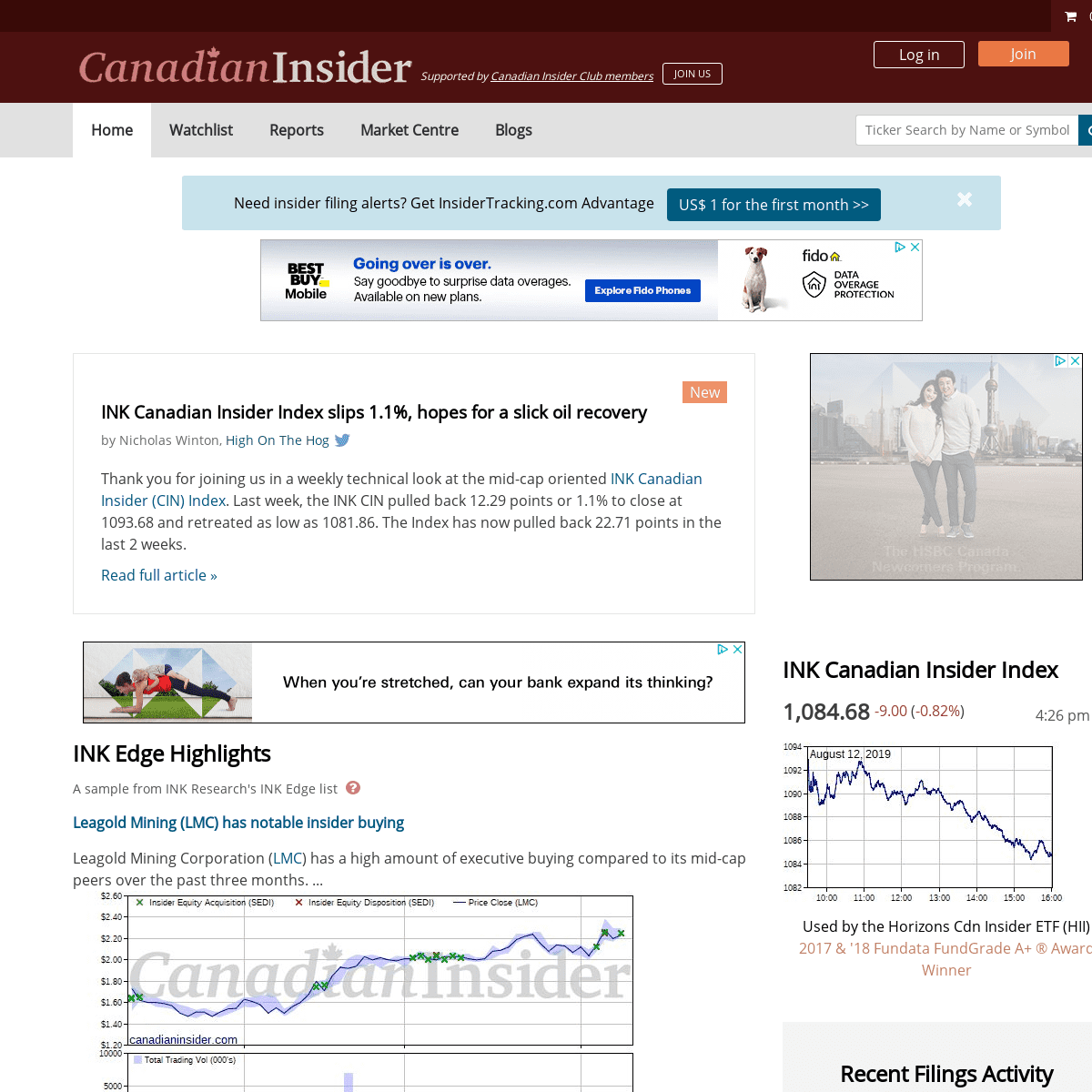 Canadian Insider | Insider Filings, News and Alerts on the Canadian Stock Market