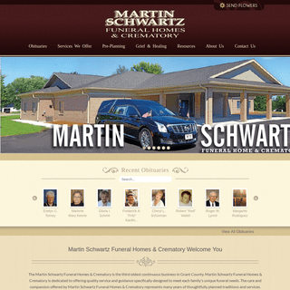 A complete backup of martinschwartzfuneralhomes.com