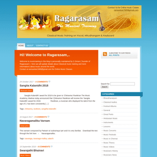 Ragarasam - Classical Music Training - Online Music Classes