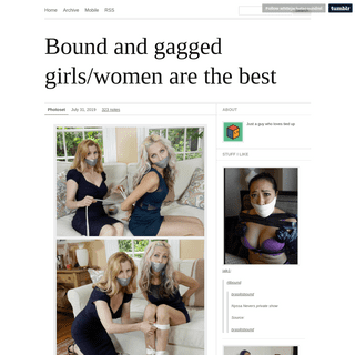 Bound and gagged girls-women are the best