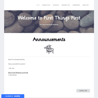 A complete backup of firstthingsfirst2016.weebly.com