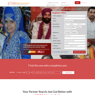 Sikh Matrimony - The No. 1 Matrimony Site for Sikhs - SikhMatrimony.com