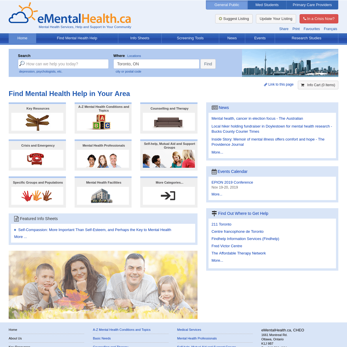 Mental Health Resources, Help and Support In Your Community : eMentalHealth.ca