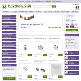 Beställ magneter online | Stort utbud av magneter  | Magnordic.se