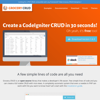 Grocery CRUD | Auto PHP Codeigniter CRUD