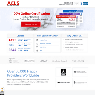 ACLS Certification - Official Online ACLS Recertification in 2 Hours
