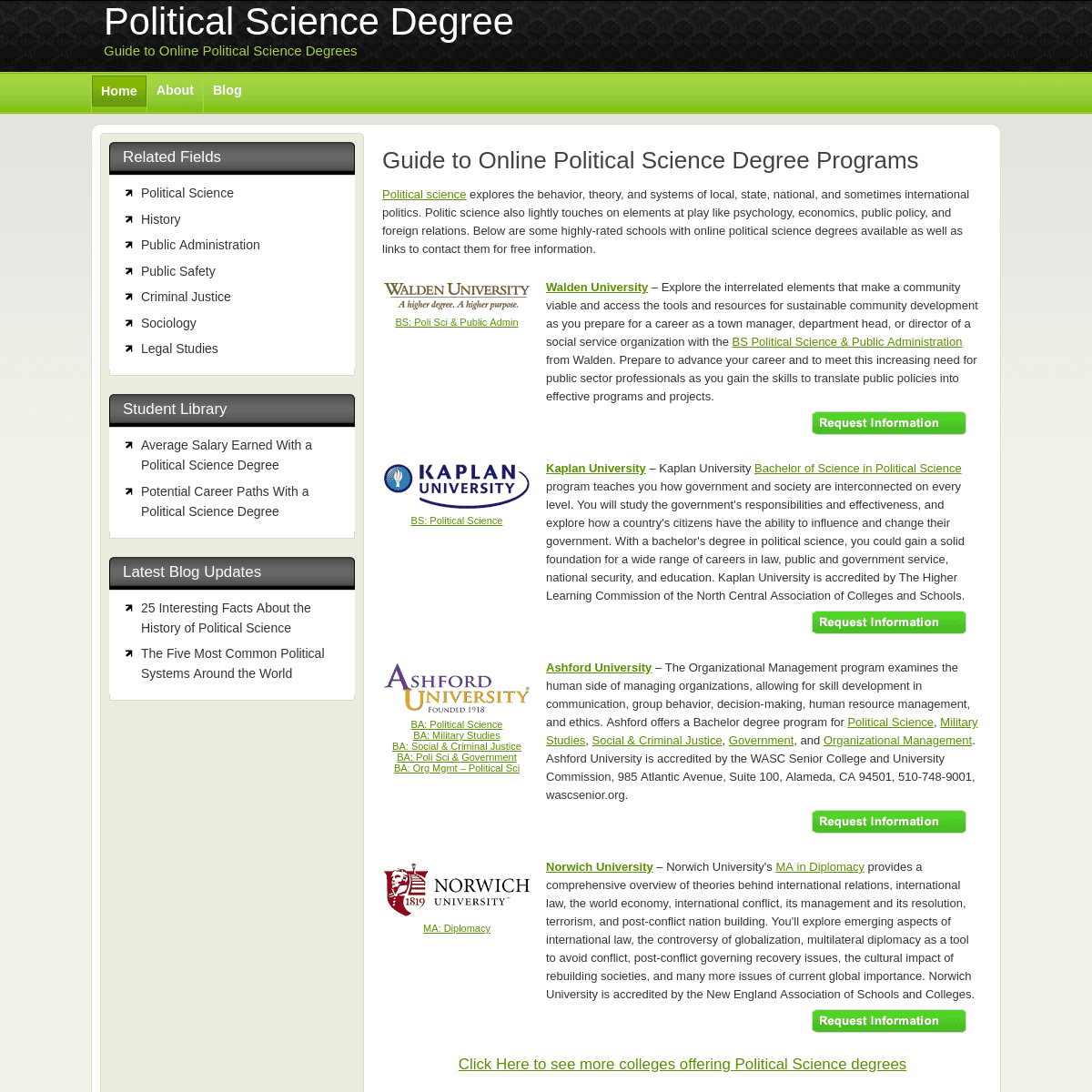 Political Science Degree » Political Sci and Public Admin Programs