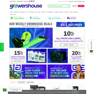 GrowersHouse Hydroponics - LED Lights - Grow Tents - International