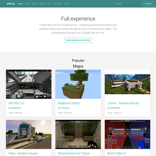 Minecraft PE Maps, Mods, Servers, Skins, Texture Packs and more! â€¢ UTK.io