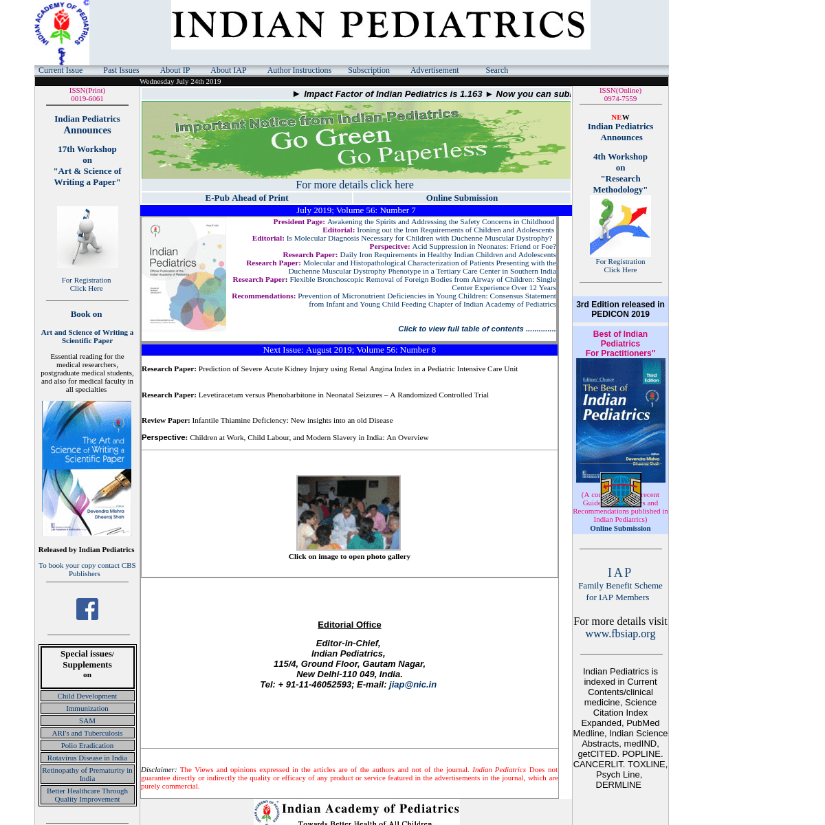 A complete backup of indianpediatrics.net