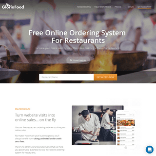 Free Online Ordering System for Restaurants - GloriaFood