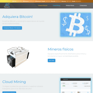 Home Compra Bitcoin, Cloud Mining y Mineros - ARminers