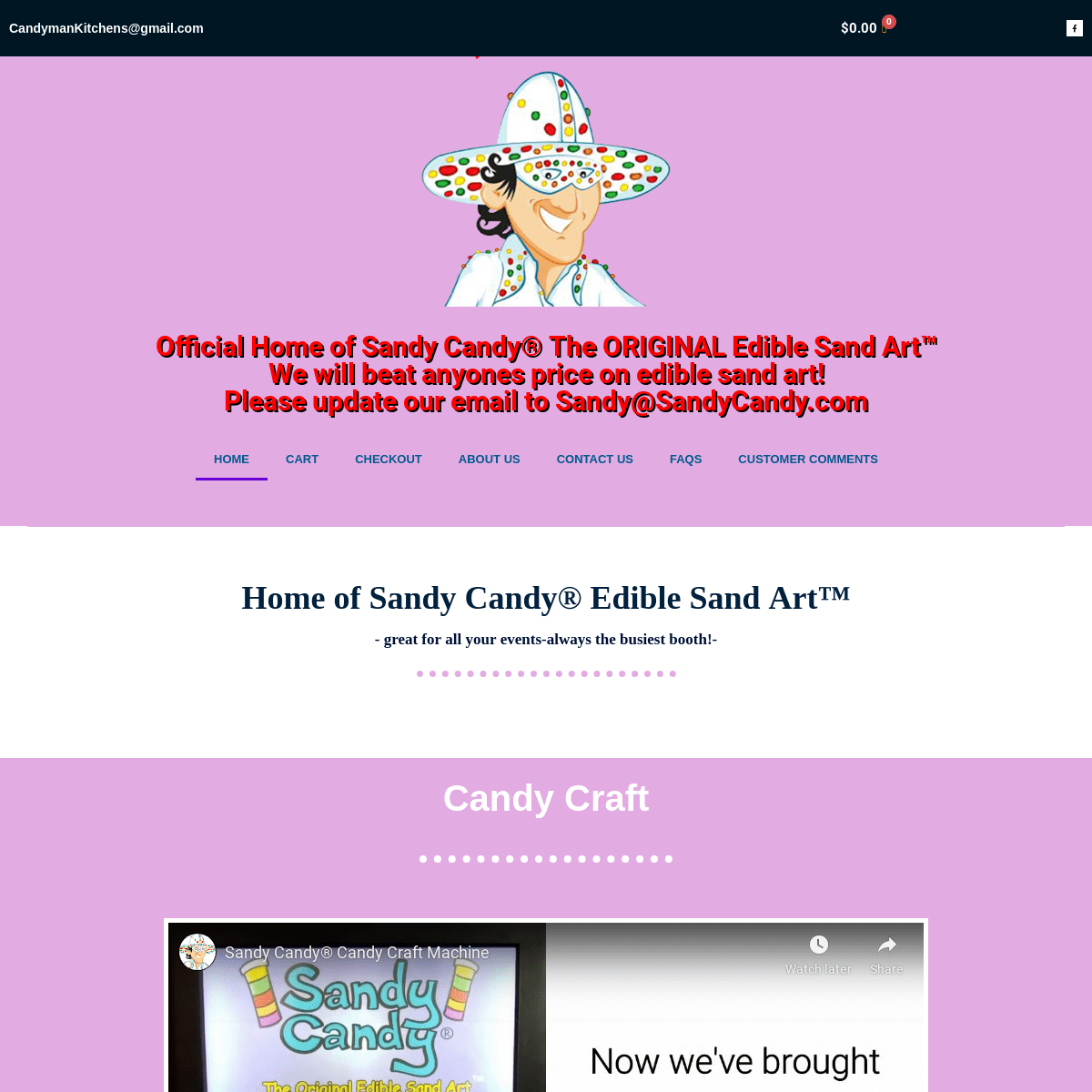 Candymankitchen Home - Home of Sandy Candy® Edible sand art™