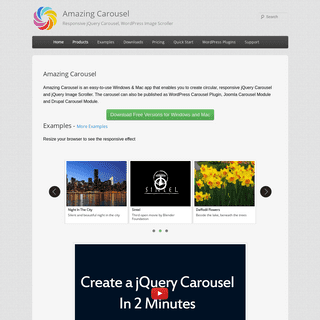 Amazing Carousel - Responsive jQuery Carousel, WordPress Image Scroller