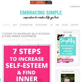 Embracing Simple - Inspiration to create a life you love