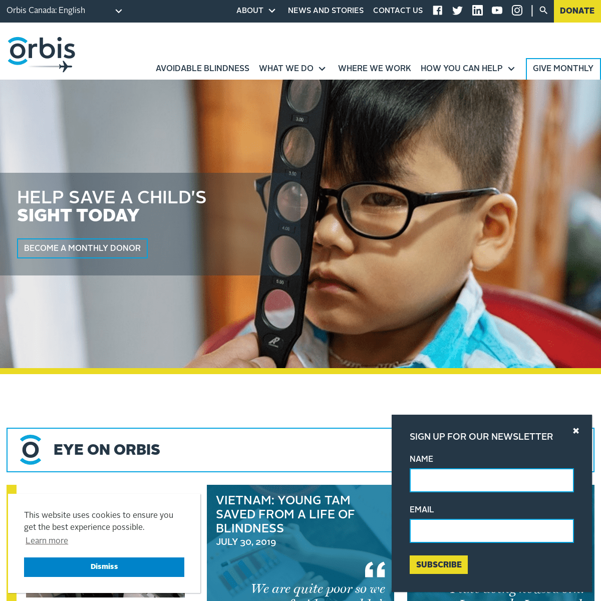 Orbis | Canada homepage