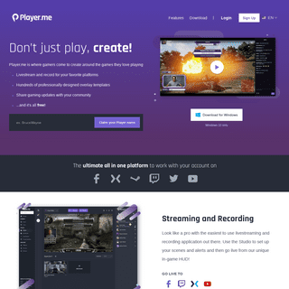 Player.me - Create, Connect, Discover