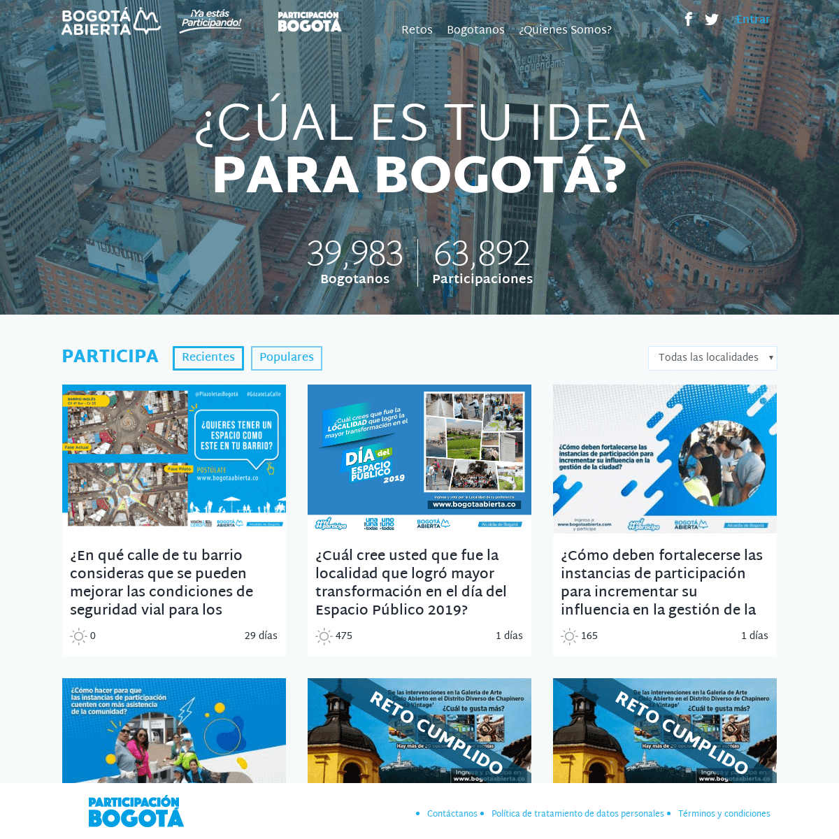Bogotá Abierta - Plataforma de cocreación ciudadana en Colombia