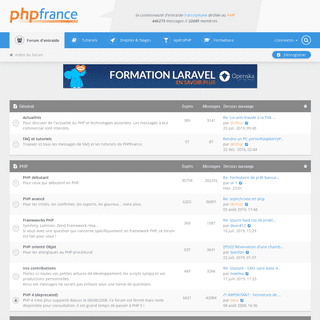 Forum d'entraide PHPFrance - Page dâ€™index