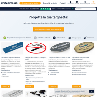 Targhette - Progetta la tua targhetta online - Cartellimax.it