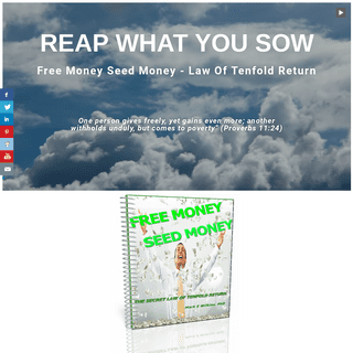 Free Money - REAP WHAT YOU SOW | LEARN THE LAW OF TENFOLD RETURN