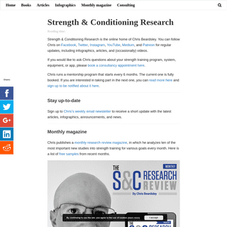 Strength & Conditioning Research | Encyclopedia of training for sports