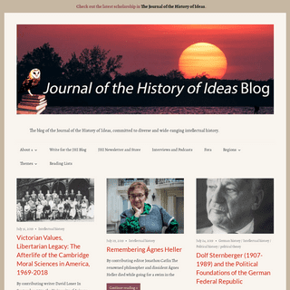 The blog of the Journal of the History of Ideas, committed to diverse and wide-ranging intellectual history.