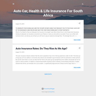 Auto Car, Health & Life Insurance For South Africa