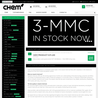 Chem - Research Chemicals, 5-APB, 3-MMC, MPA, Ethlyphenidate, Cannabinoids and MORE..