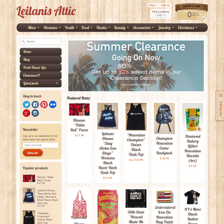 Leilanis Attic: Hawaiian Wear, Foods, Leis, Gifts, and more