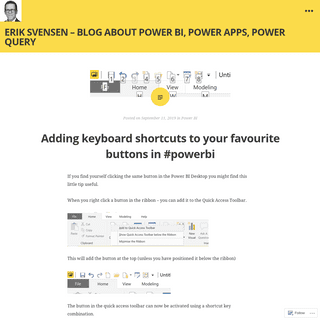 Erik Svensen – Blog about Power BI, Power Apps, Power Query – Blog about Power BI, Power Apps and Flow