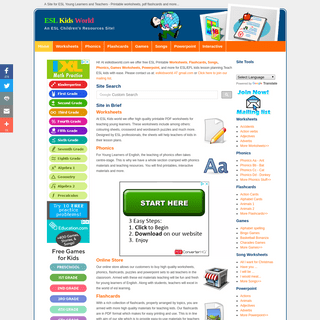 ESL Kids World | Printable Worksheets | Flashcards & Resources for Kids