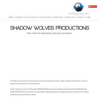 About | Shadow Wolves Productions